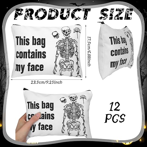 Miniatura 2 de Kajaia 12 bolsas de maquillaje, lindo bolso de viaje portátil, bolsillo para artículos de tocador, organizador de maquillaje, bolsa con cremallera,