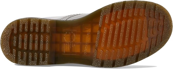 Dr. Martens Women's 1460 W Patent Leather 8 Eye Boot, Zinc Grey, 5