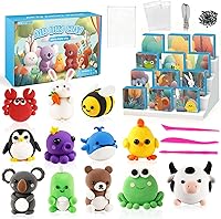 CUPLOOV Christmas Air Dry Polymer Clay Kit for Kids - Super Light Soft DIY Animal Crafts Set, Tools & Accessories, Gifts for Boys Girls 3+