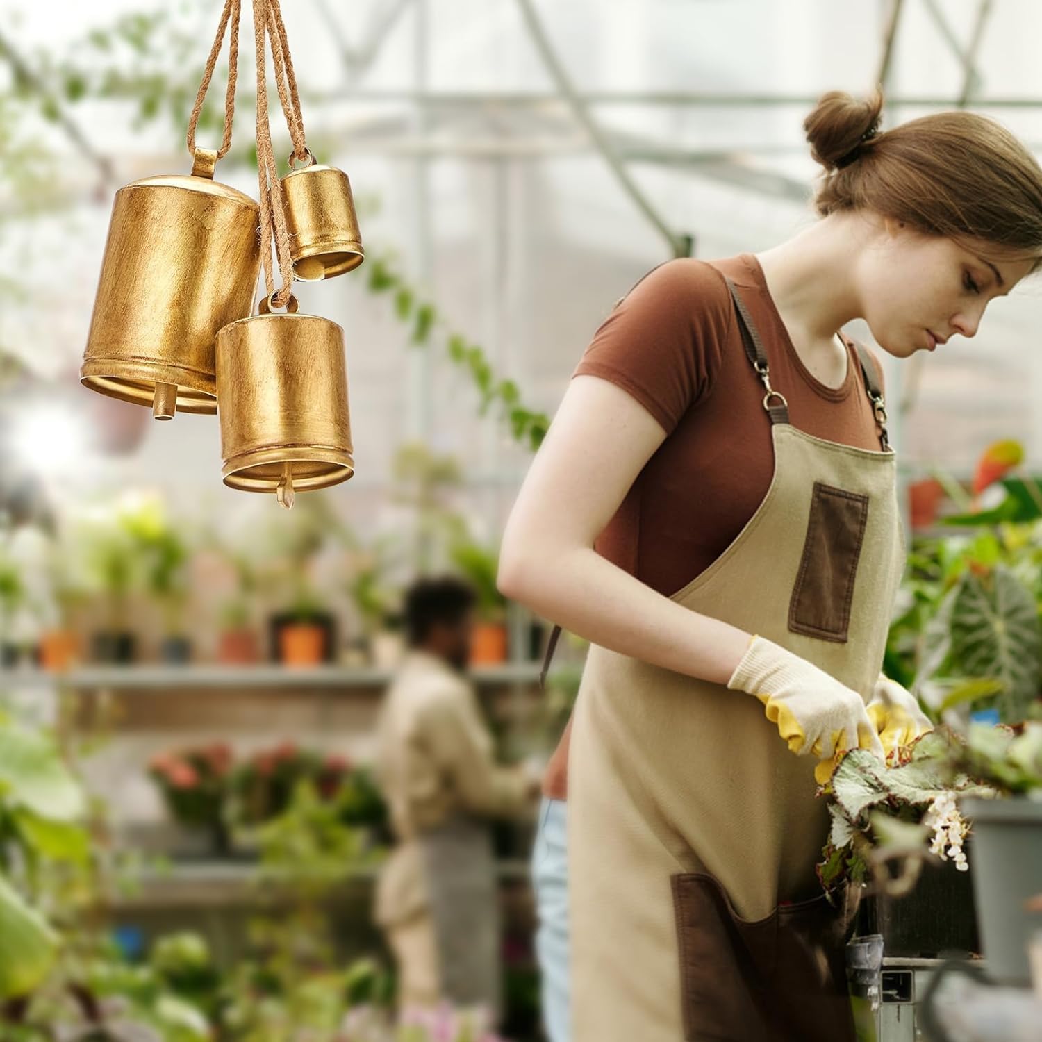 Campane Decorative Da Esterno, Per Natale O Giardino, In Ferro, Con Corda Per Appendere