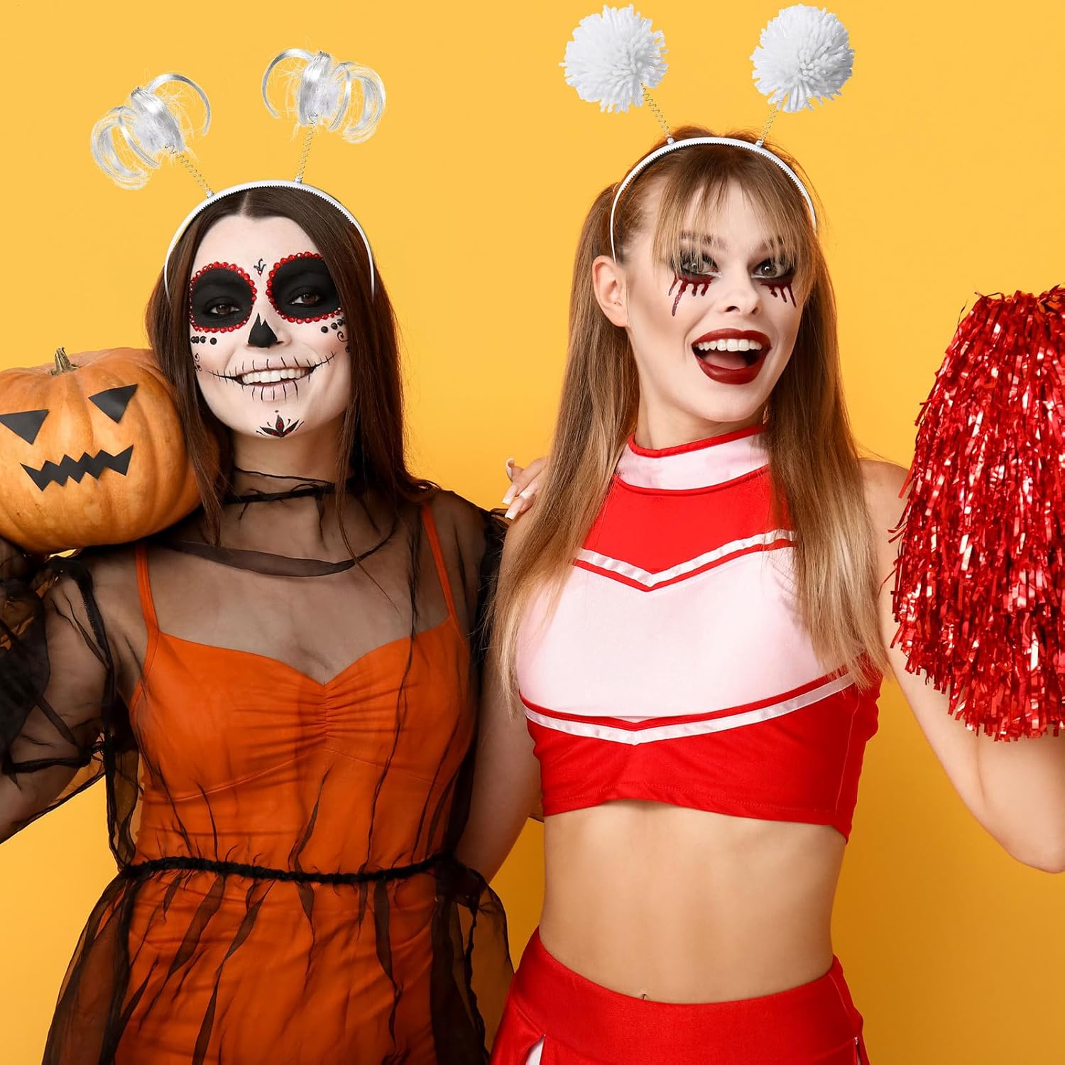 Censen 12 Pcs St. Patrick's Day Pom Pom Headbands Easter Spirit Party Headbands Tinsel Ponytail Headwear for Birthday Holiday - Image 7