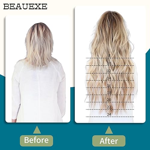 Miniatura 6 de Extensiones de cabello con halo de alambre invisible para mujer, largo, ondulado, ajustable, clips de seguridad extraíbles, extensiones secretas de