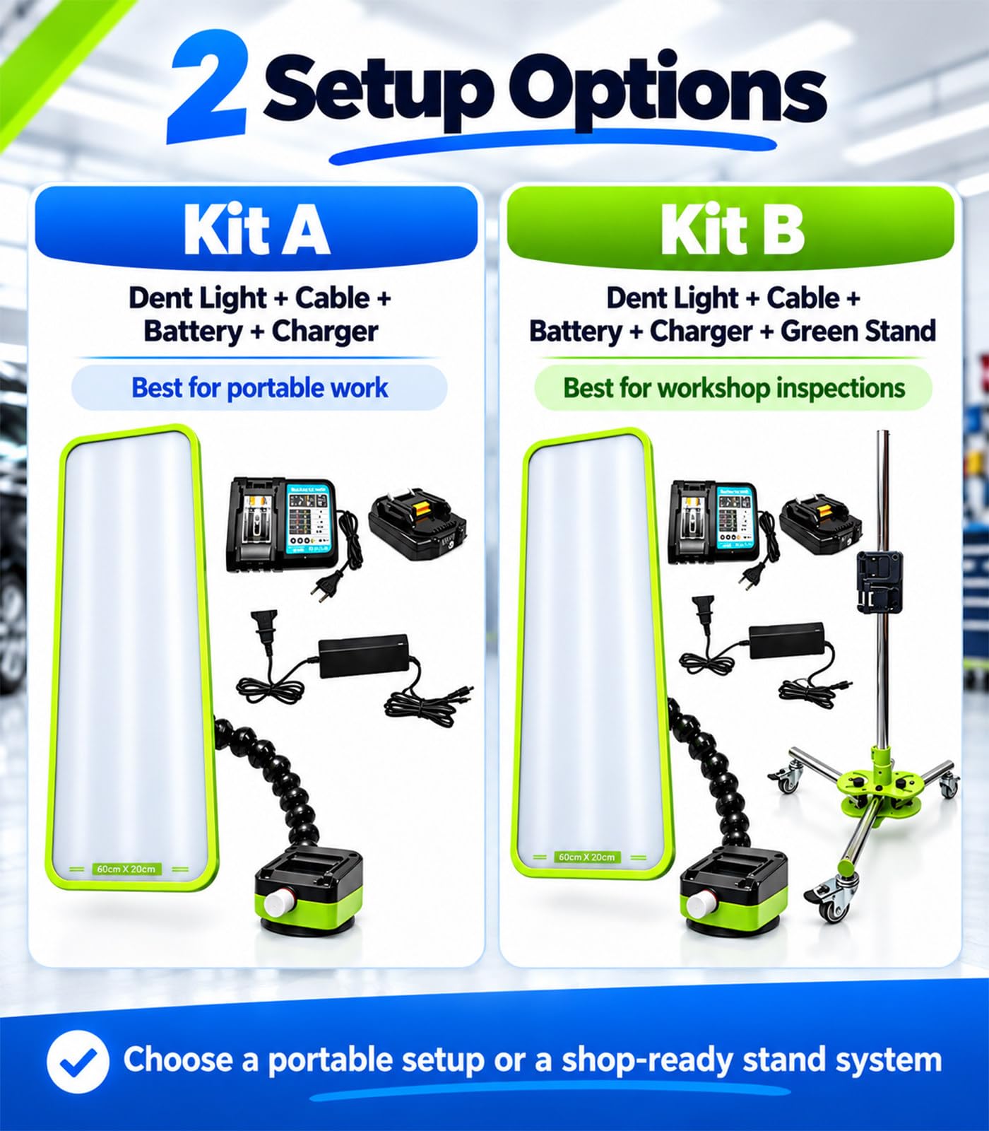 Lampada PDR per l'individuazione di ammaccature KitB