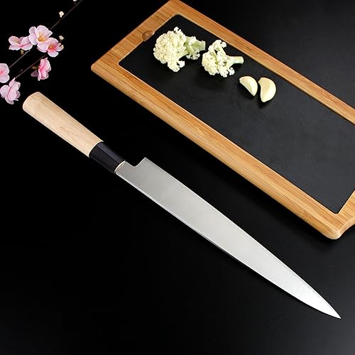 Vista 33 de WILDMOK Cuchillo Nakiri para zurdos de 7 pulgadas, cuchillo alemán de acero inoxidable para cortar verduras, cuchillo de chef asiático Usuba
