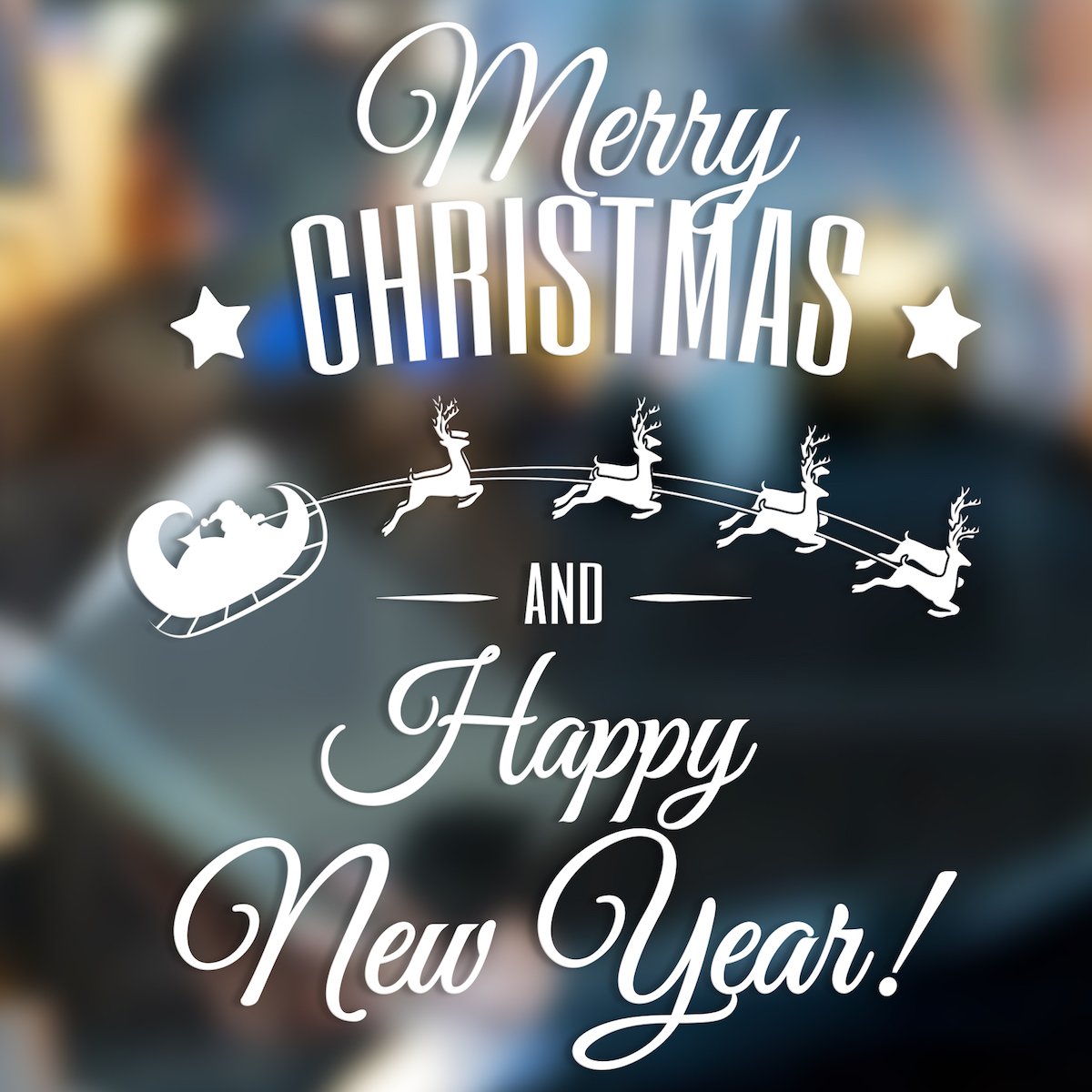 Fear7FX Removable Merry Christmas & Happy New Year Decorative Window Wall Art Vinyl Decal Sticker