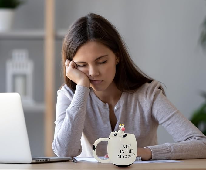 Taza de Porcelana Divertida de Vaca 14 onzas miniatura 3