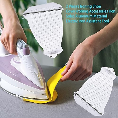Miniatura 7 de FQTANJU 2 piezas de funda para zapatos de planchado, accesorios de planchado, suela de hierro, herramienta de asistente de hierro eléctrico para