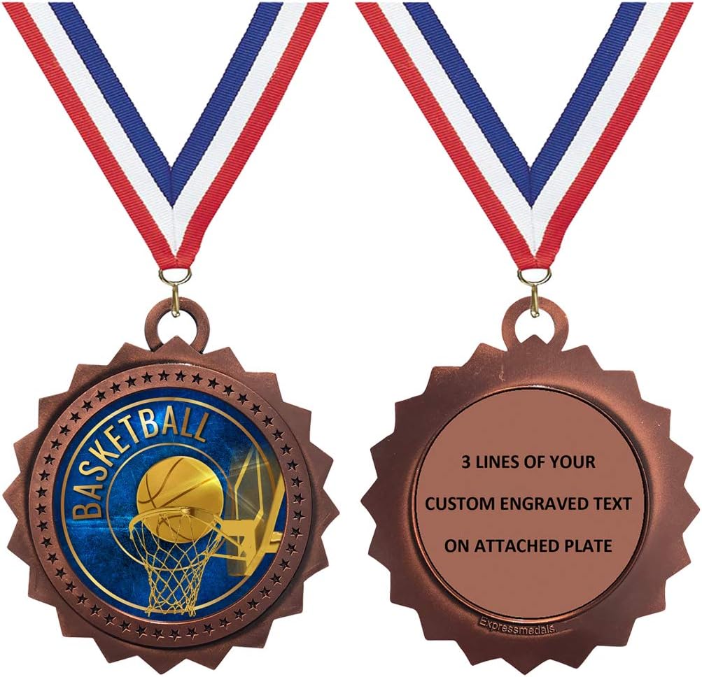 Express Medals Various Styles 1 to 50 Pack Gold Color Engraved 3 Inch Basketball Medals Trophy Award Medal Trophies Gift Prize Tournament Champion Team 1st Place First D03EG12