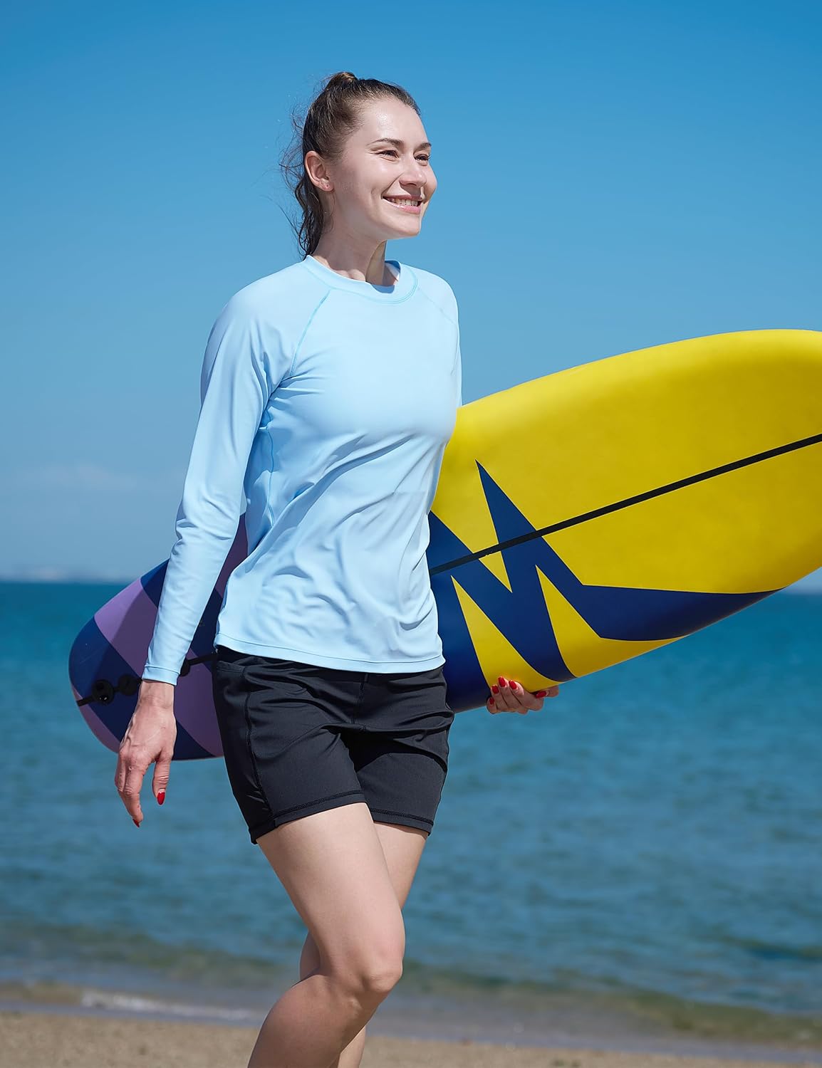 KPSUN Womens Long Sleeve Rash Guard UPF 50+ Swim Shirts Sun Uv Protection Surfing Top for Beach Swimming Quick Dry - Image 5