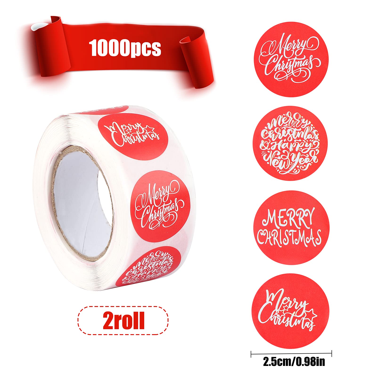 100-500 Uds Pegatinas De Feliz Navidad Pegatinas Redondas Etiqueta Navideña Para Sellado De Sobr Decoración De Regalo Tienda Pegatinas De Embalaje De Productos - AliExprs