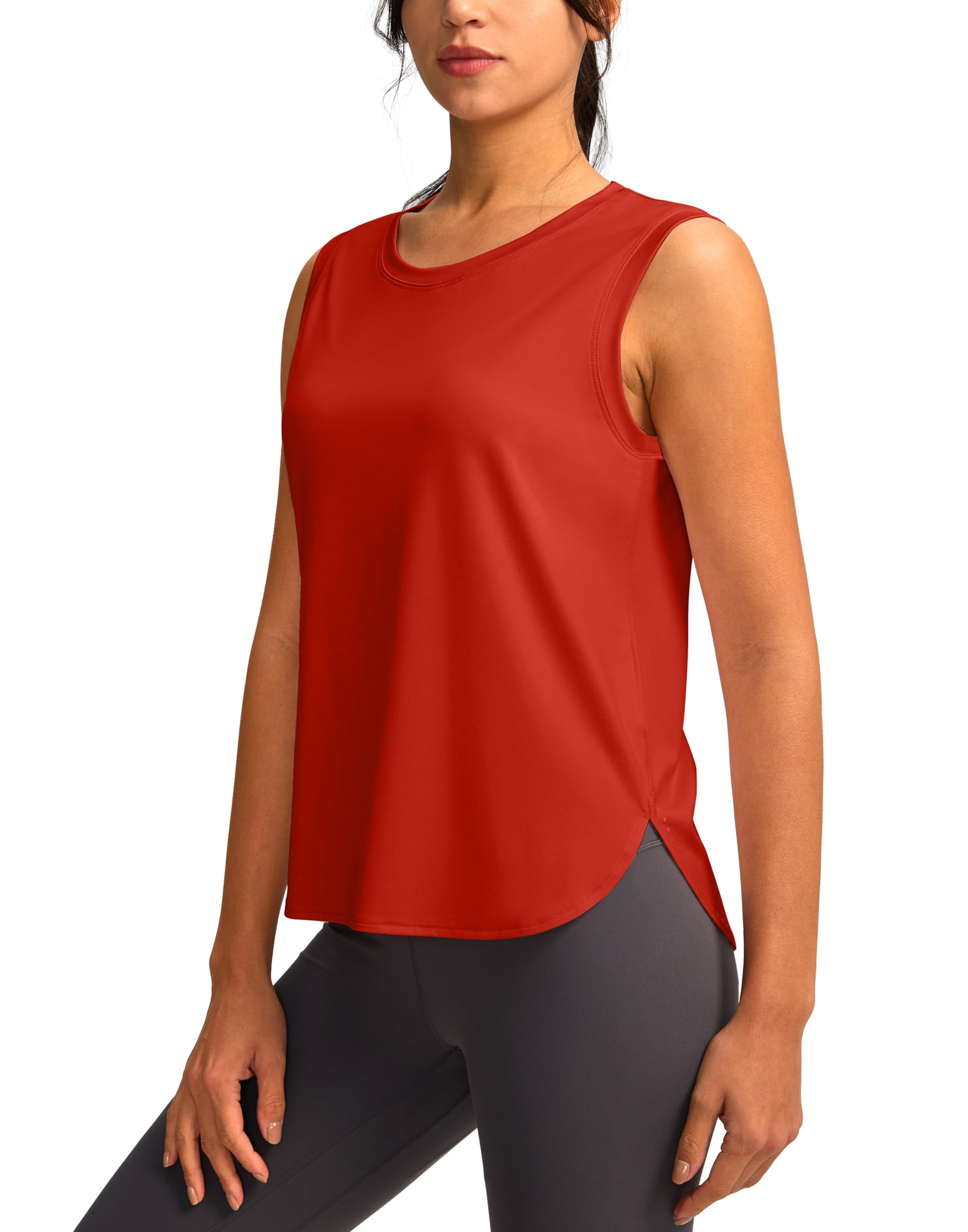 YYV Women's Workout Tank Tops Lightweight Sleeveless Workout Tops Loose Fit Yoga Athletic Running Shirts