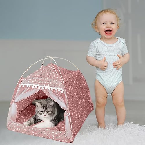 Miniatura 6 de Tienda de campaña lavable para perros y gatos, camas para gatos de interior, tienda de campaña impermeable para mascotas, recintos cálidos para