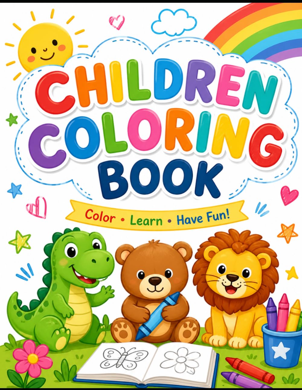 Amazing Animal Coloring Fun: A Cute & Educational Coloring Book for Kids.: 50+ Adorable Animals to Color – Perfect for Toddlers, Preschoolers, and Early Learners