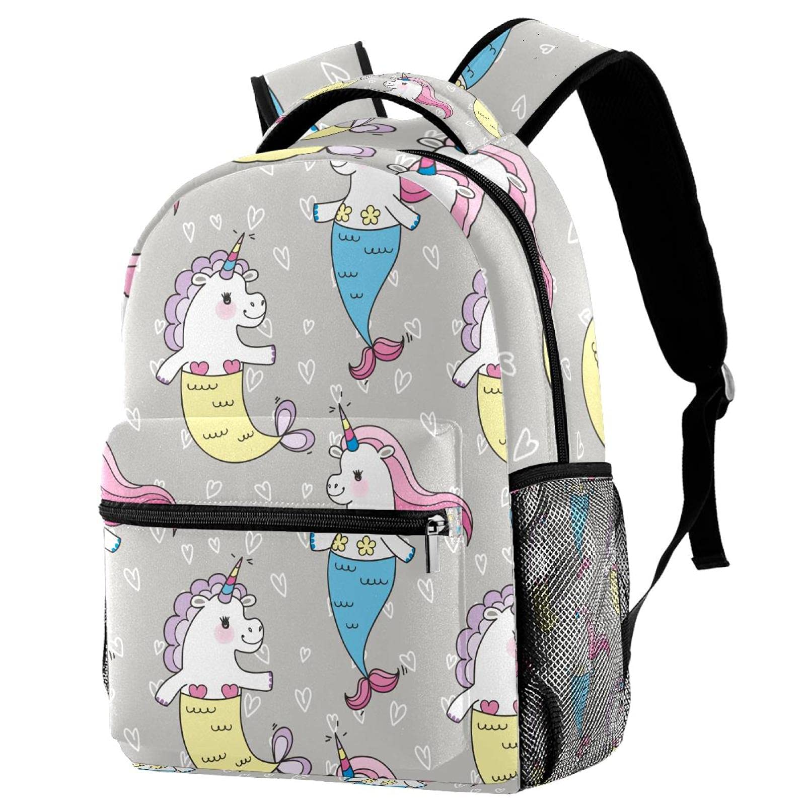 Laptop-Rucksack, Motiv: Angel Unicorn Star Night Navy Hintergrund University Laptop Rucksack Reisetasche Große Kapazität & Verstellbarer Gurt, Mehrfarbig 07,