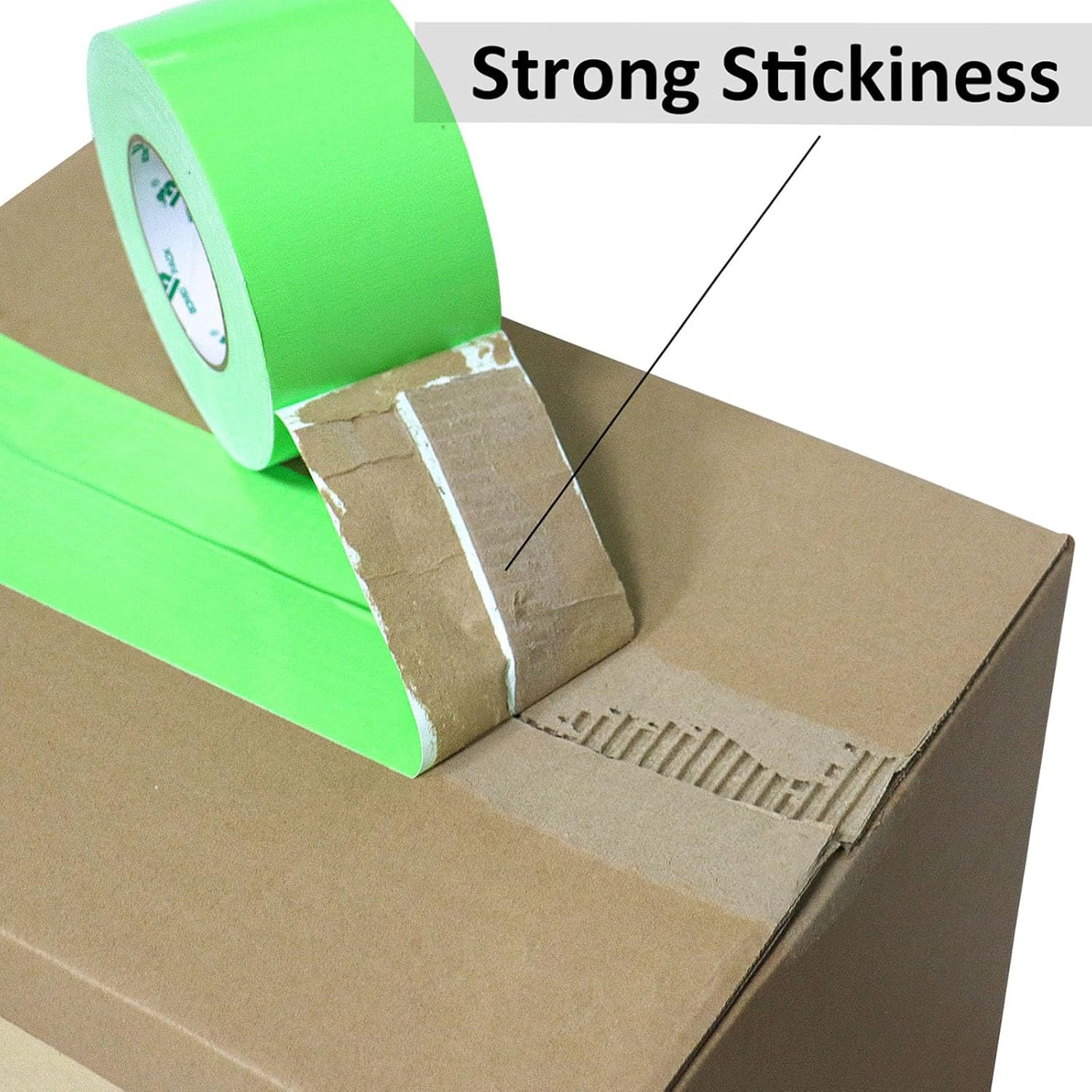 BOMEI PACK Green Duct Tape 2.5 inches Wide, Industrial Grade 60 Yards (179 ft), 9 Mil Heavy-Duty, Waterproof, UV Resistant for Crafts & Home Improvement