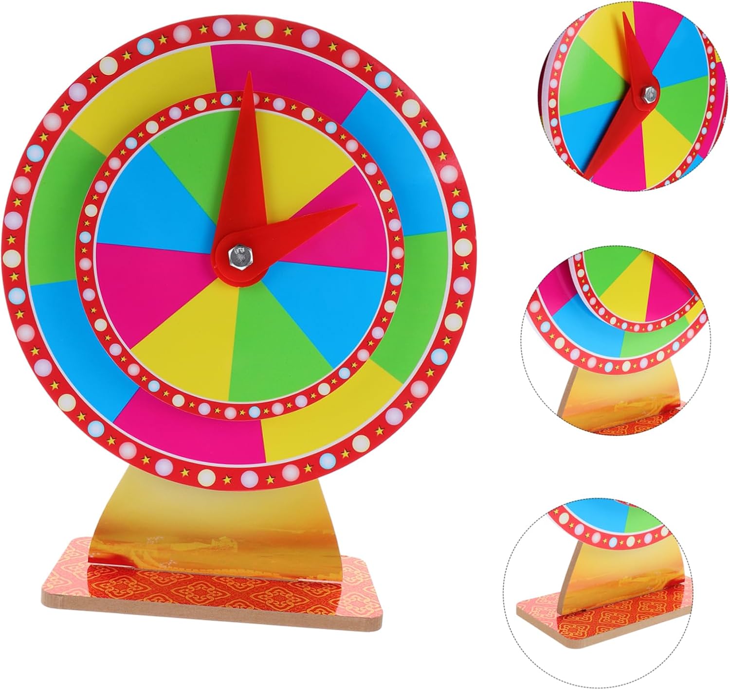 VICASKY Desktop Prize Turntable Dual Rotating Wheel for Raffles Games and Events Versatile Carnival Luck Draw Tool for Parties Classrooms and Trade Shows