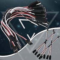 Vista 4 de Eccliy 9 piezas de conector Y de 3 pines, divisor de enchufe servo, extensión macho a hembra, cable de extensión servo compatible con Jst Rc Jr
