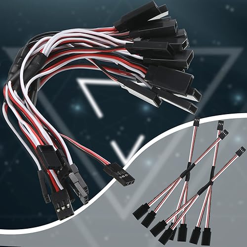 Miniatura 4 de Eccliy 9 piezas de conector Y de 3 pines, divisor de enchufe servo, extensión macho a hembra, cable de extensión servo compatible con Jst Rc Jr
