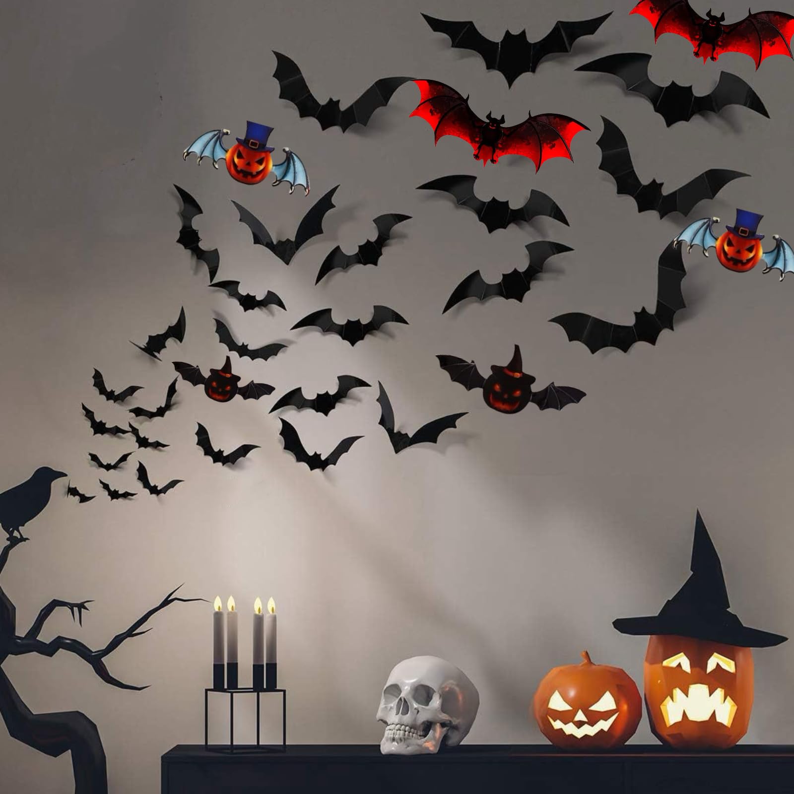 Lot De 2 Oreillers Décoratifs Halloween - Pier 1 - Chauve-souris Vampire - Noir - 11x13