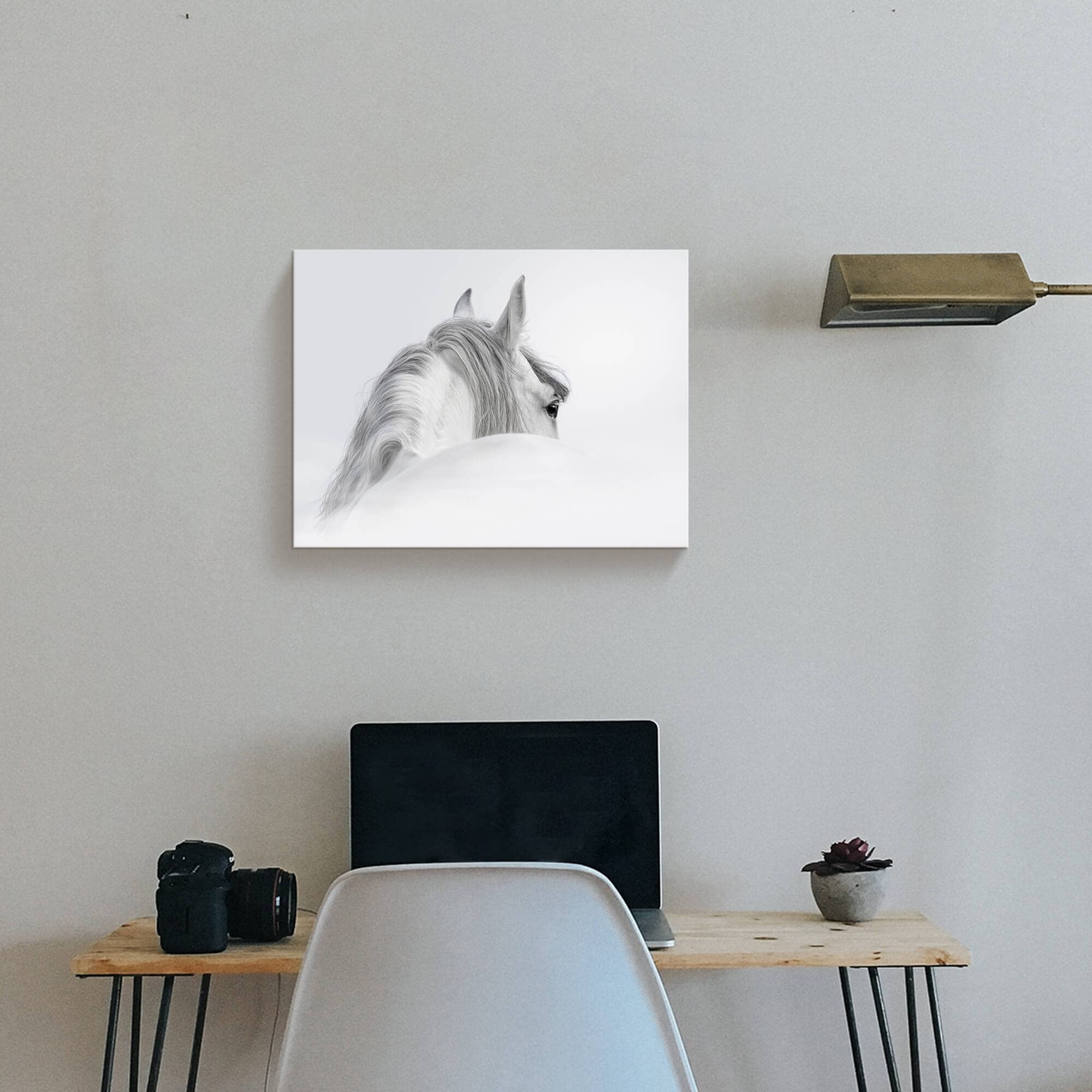 Wandbild Pferde Auf Leinwand – 101,6 X 50,8 Cm, Rustikales Wildpferde-Motiv Für Wohnzimmer & Schlafzimmer