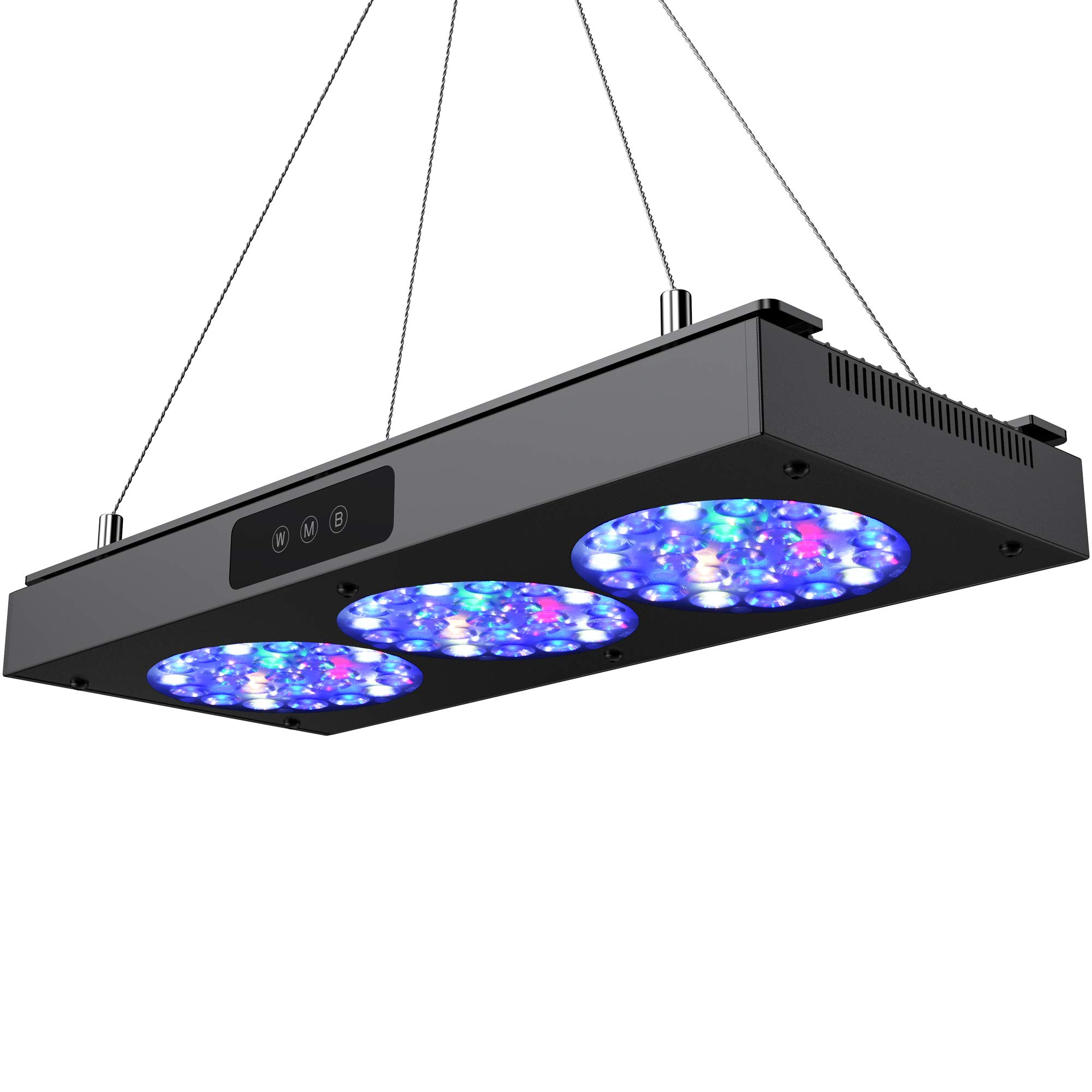 NICREW HyperReef Rampa LED Acuario Agua de Mar, Regulable Marina Iluminación de Espectro Completo para Acuario de Coral, Kit de suspensión incluido