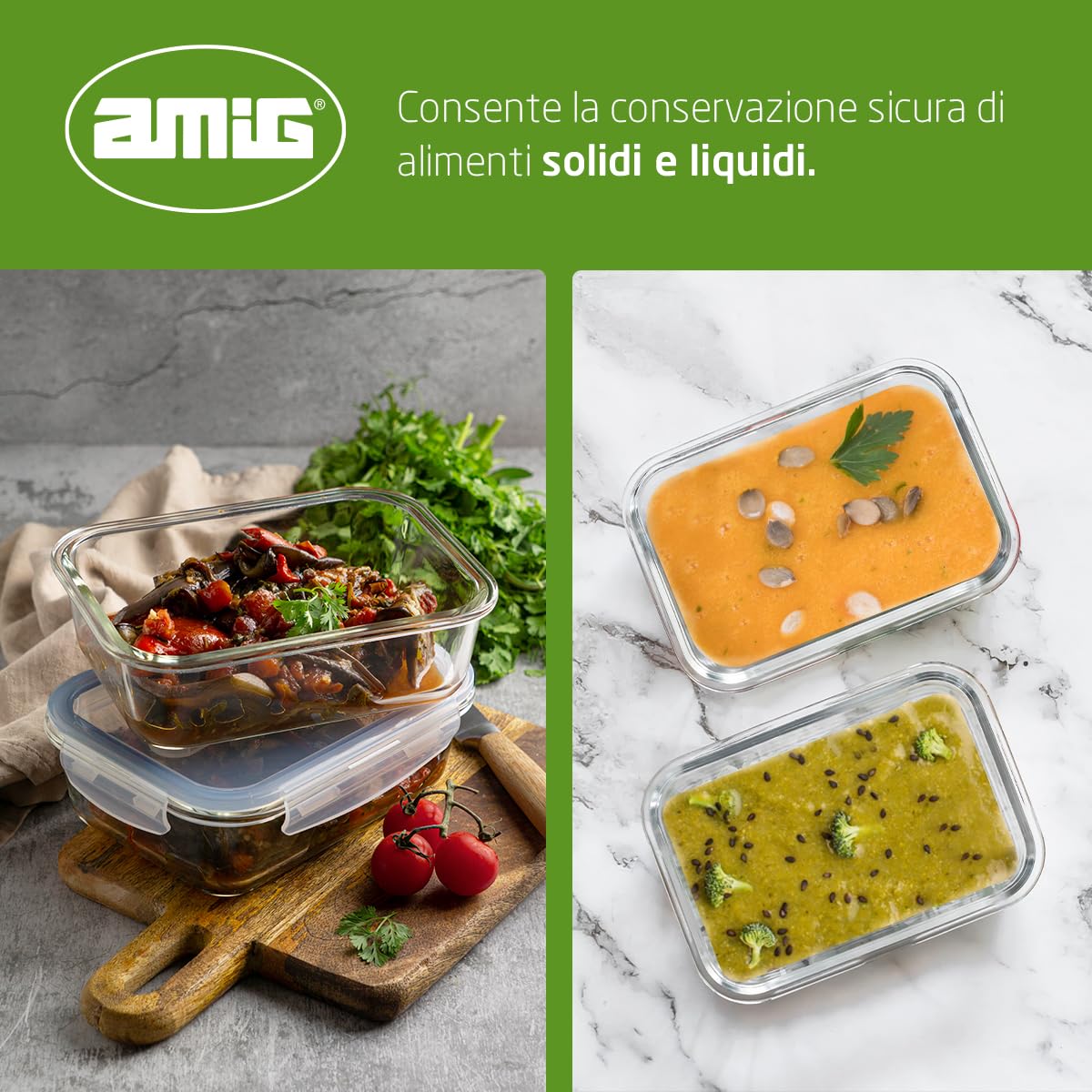 Contenitore per Alimenti in Plastica Bianca - Contenitore Rettangolare
