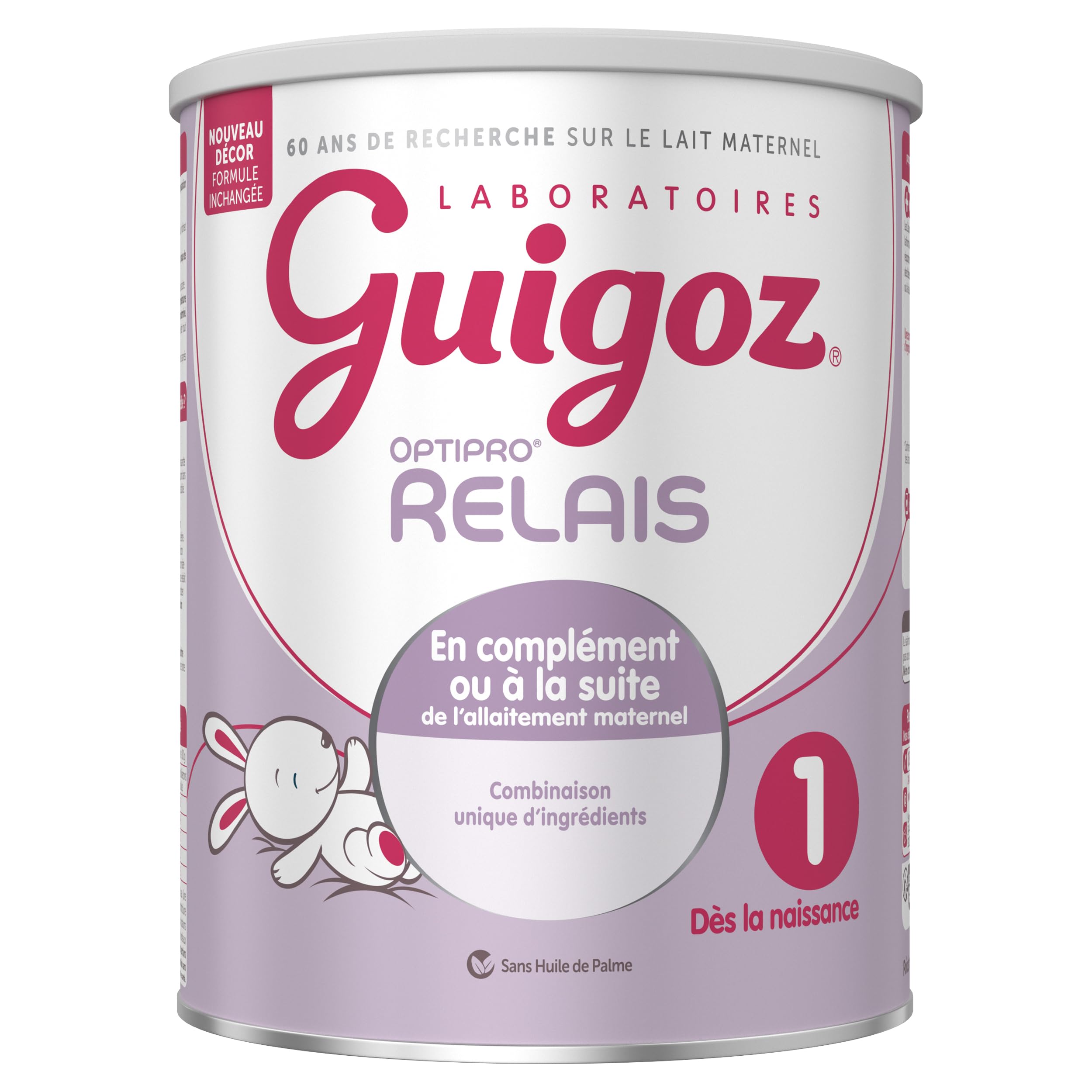 Guigoz Optipro Relais 1 Dès la naissance - Lait bébé 1er âge en poudre de 0 à 6 mois - Boîte de 800g