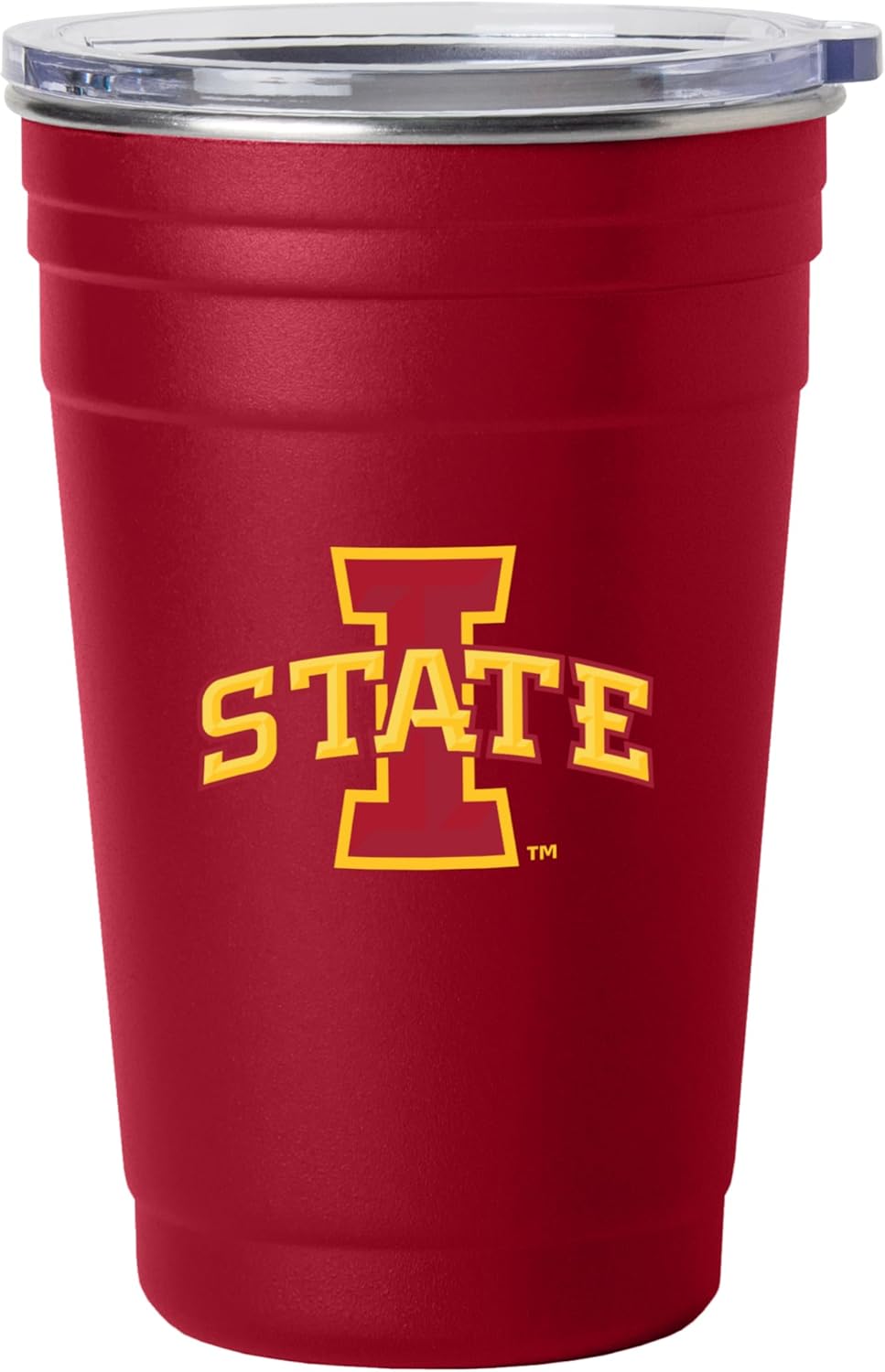FANMATS NCAA 22 oz Stainless Tailgate Cup — Powder-Coated Steel | 22 Fluid Ounces | Team Color | Lid Included