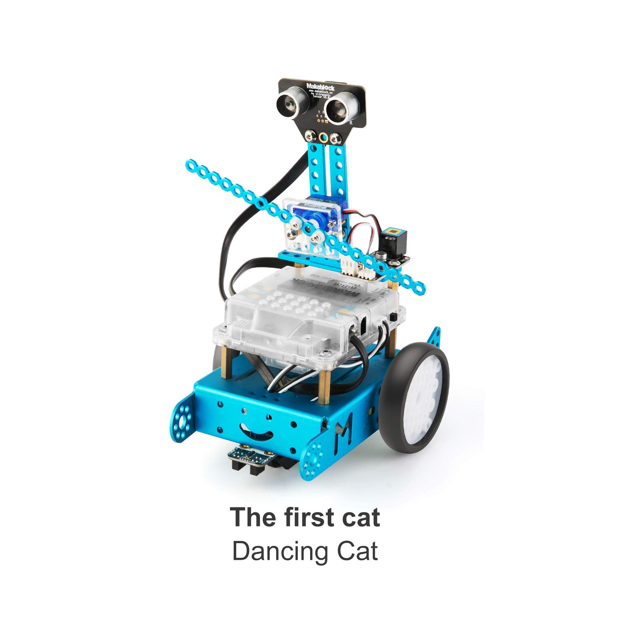 Makeblock mBot Robot Pack Complémentaire, Servo Pack, Robotique Pack complémentaire 3-en-1, 3 Chats 3 Formes, Chat Dansant, Chat Secouant la Tête, Chat Émetteur de Lumière