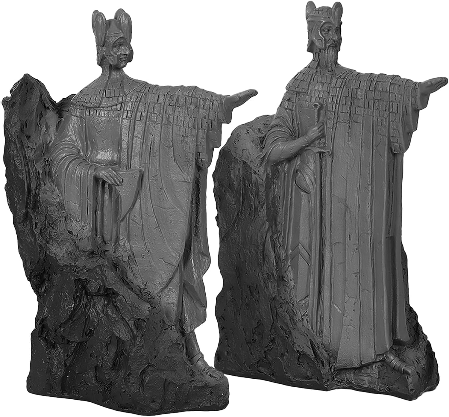 Large Bookends Decorative Resin Collectible - 9.5" Non-Slip Book Divider, for Readers and Collectors, Home and Office Use