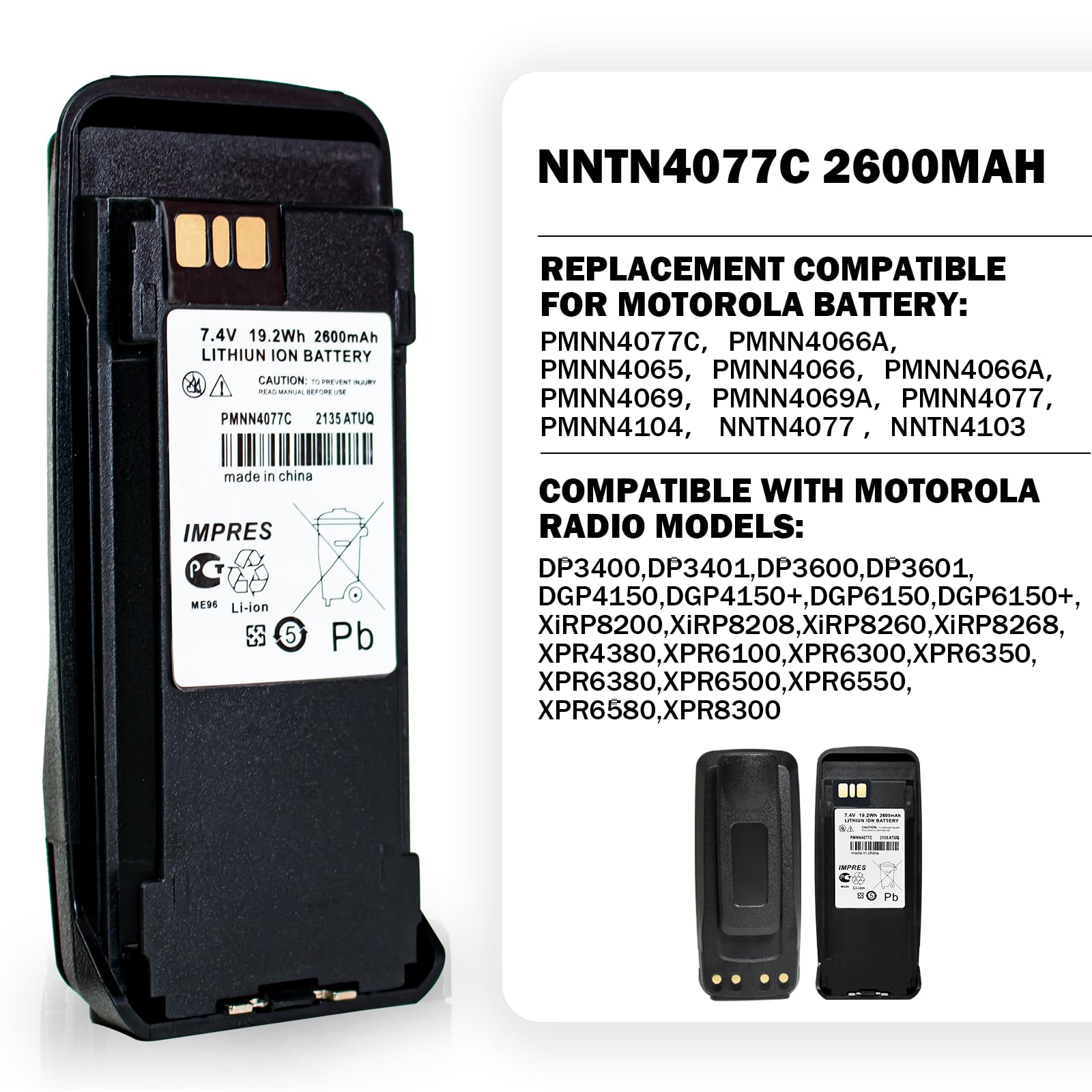 72v Battery Pack Canon LP-E6 2600mAh Li-ion Replacement