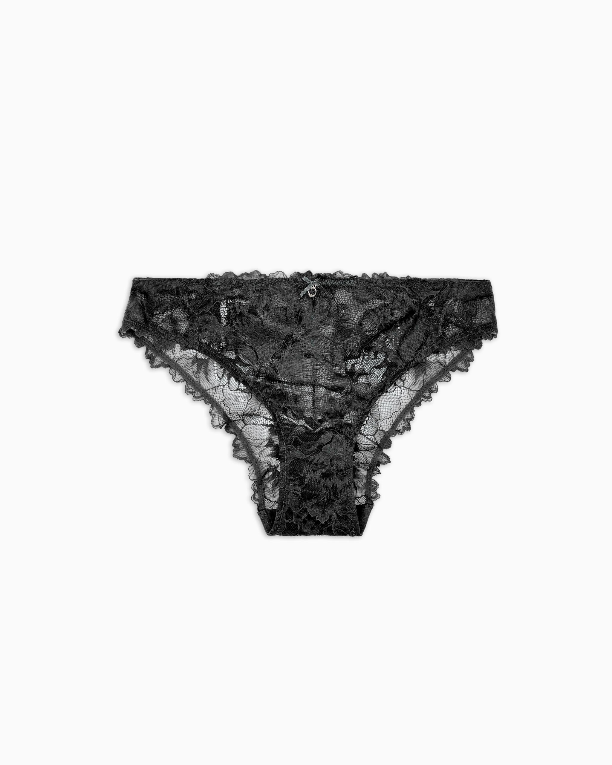 EMPORIO ARMANI Damen Brief Boxershorts, Black FLORAL, L
