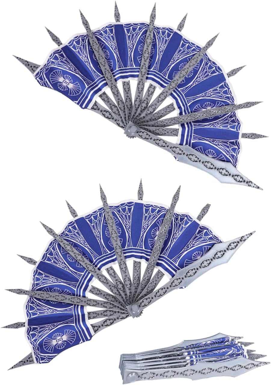 Kitana Fans MK Princess Kitana Cosplay Costume Accessories Props Folding Fan Outfits for Adults Wonen Halloween Party