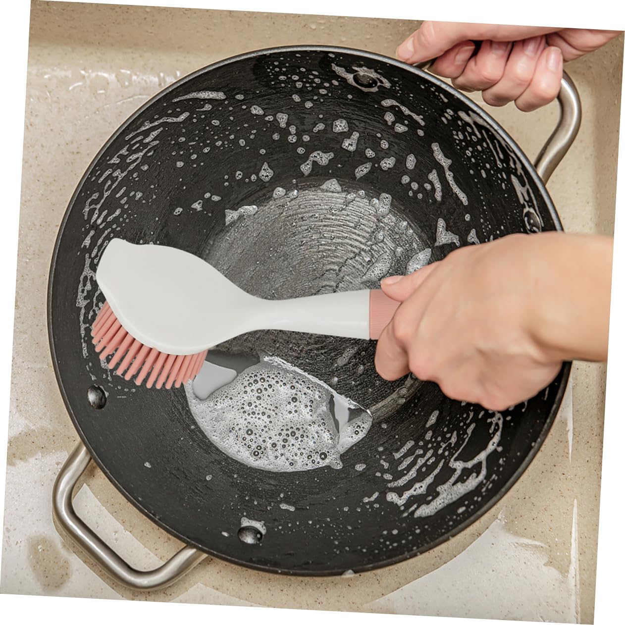 Healvian 10piezas Cepillo para Fregar Escobilla De Cocina para Platos y Sartenes Cepillo De Limpieza para Fregadero para Utensilios De Cocina Antiadherentes