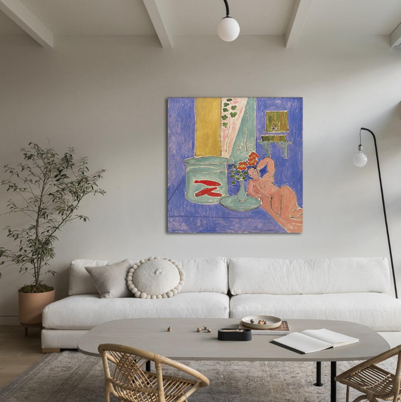 Wieco Art Stampa Su Tela – Pesci Rossi Di Henri Matisse, 40x60 Cm, Colori Vivaci, Decorazione Parete Per Soggiorno E Ufficio