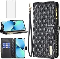 Vista 1 de Asuwish Funda de teléfono para iPhone 13 Pro de 6.1 pulgadas con protector de pantalla de vidrio templado y tarjetero de cuero con tapa