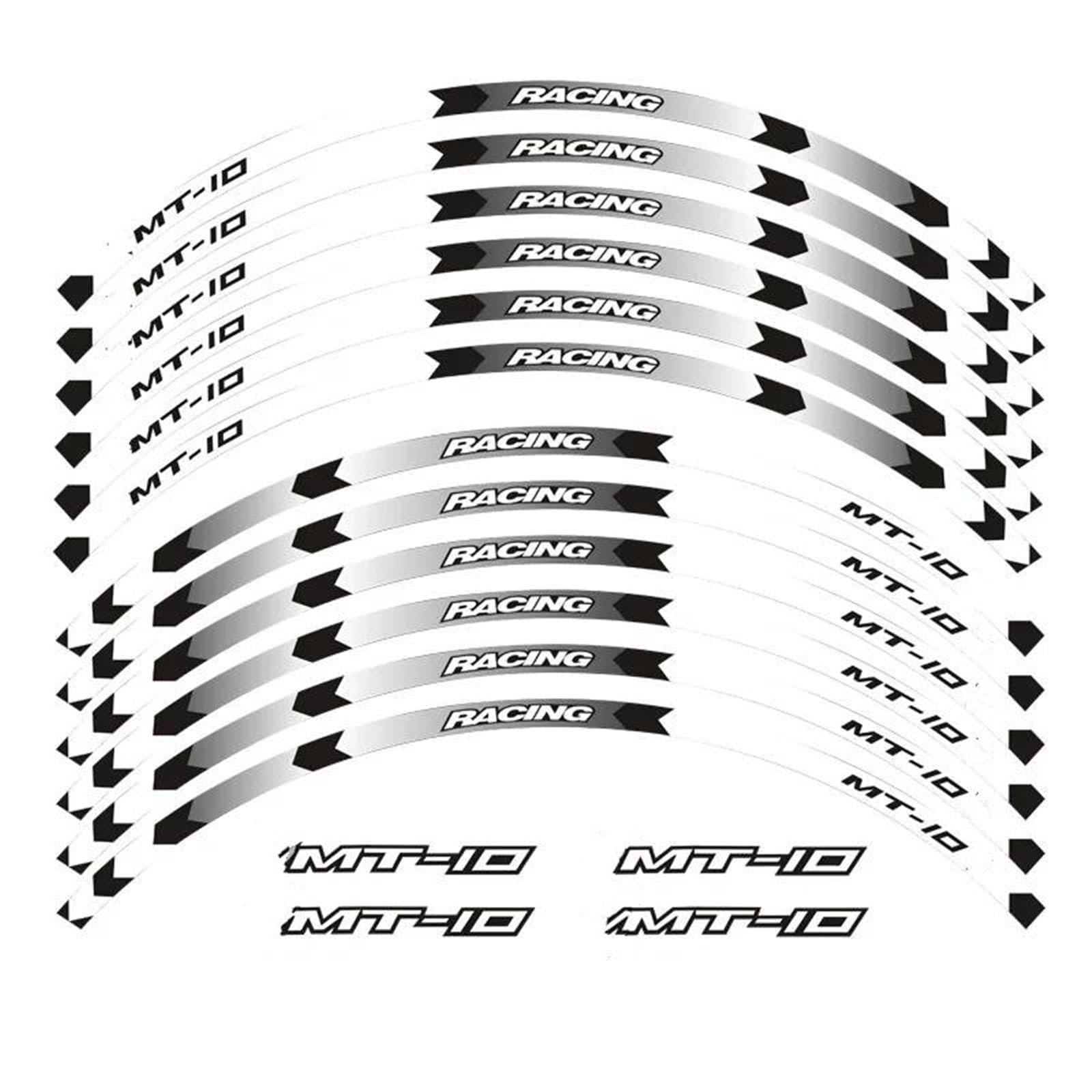 Motorcycle for Yamaha MT-10 Mt10 Decoration Wheels Tire Rim Racing Reflective Decals Stickers Motorbike(Color1)