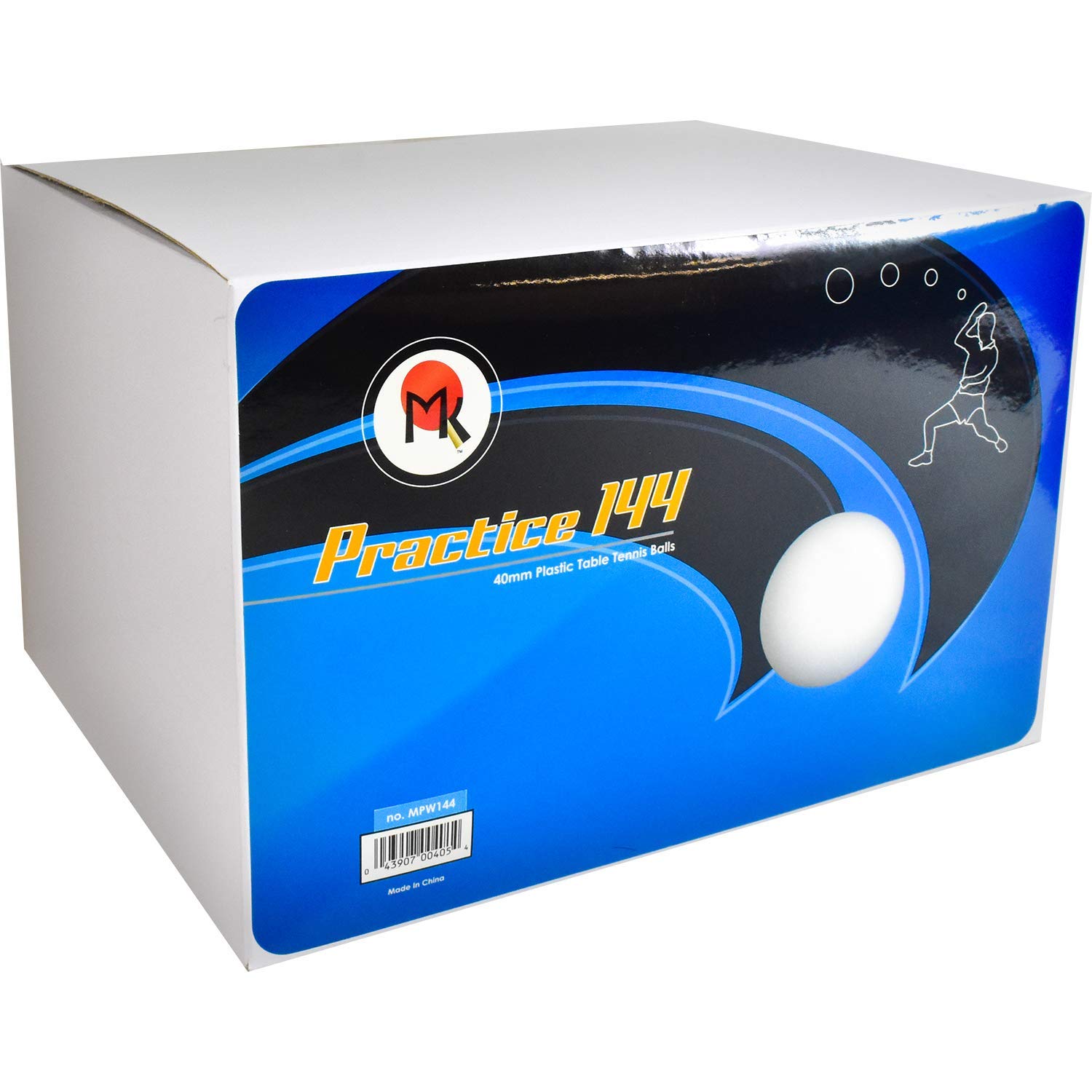 Martin Kilpatrick Practice Table Tennis Balls – Box of 144 MK Practice Table Tennis Balls – 40mm Ping Pong Balls – White MK Practice Balls – Affordable – Ideal for Practice