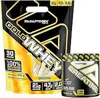 Kit Gold Whey Sabor Original 900g + Creatina Platinum 300g - Adaptogen Science