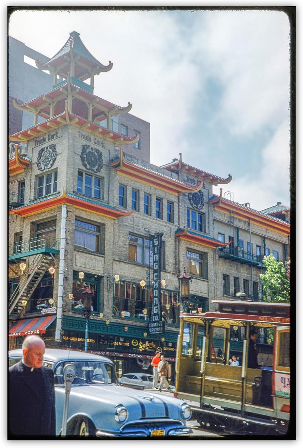 Vintage San Francisco Chinatown Photograph as Home Wall Decor