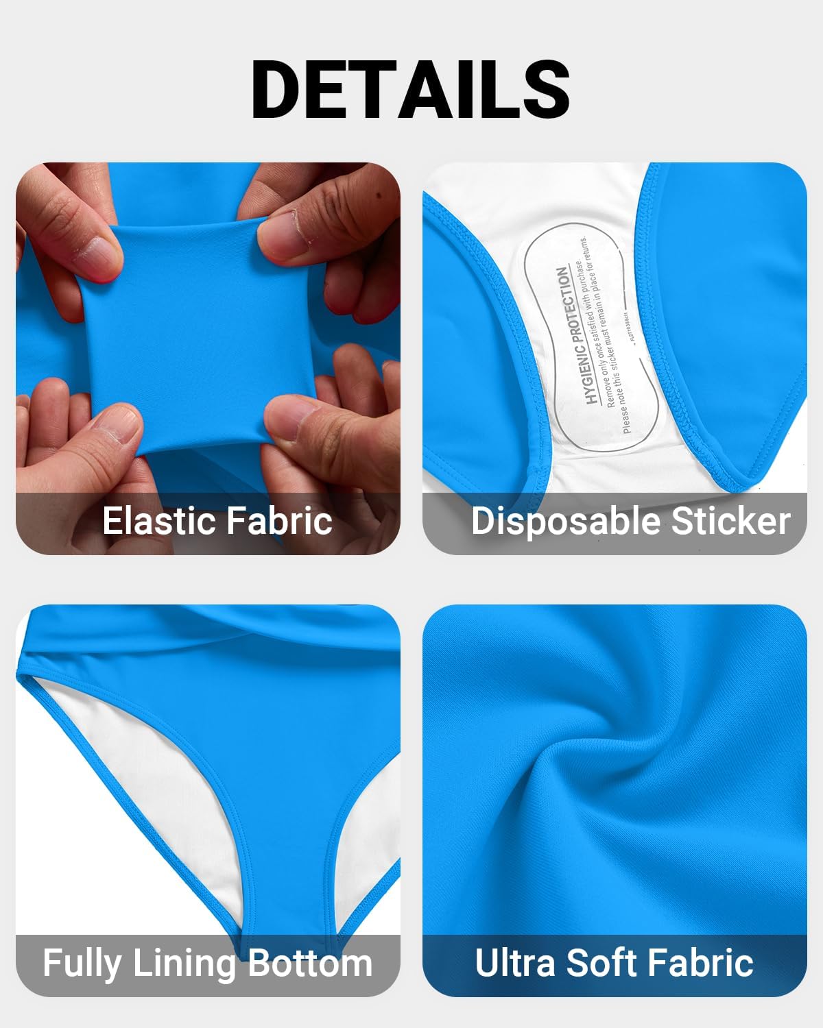 Tempt Me Women Mid Waist Bikini Bottoms - V Cut Bathing Suit Bottoms Twist Front Swimsuit Bottoms Ruched Swimwear 2025 - Image 6