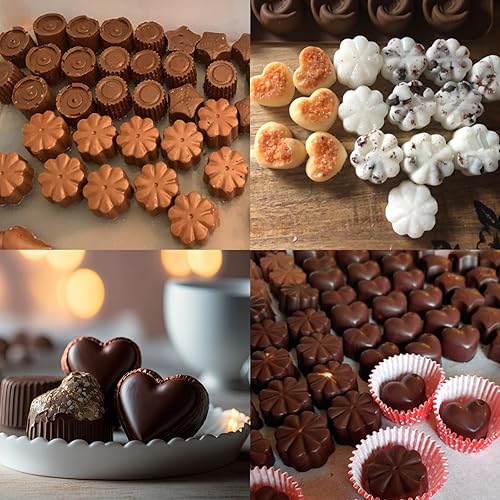 Miniatura 6 de Paquete de 6 moldes de chocolate para dulces, moldes de gelatina antiadherente de grado alimenticio, molde de crayón, molde de silicona para