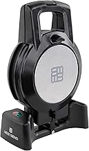 West Bend Belgian Waffle Maker, Makes 7-Inch Waffles, 180-Degree Flip with PTFE-Free Non-Stick Plates, Vertical Storage and Non-Skid Rubber Feet, 1000-Watts, Black