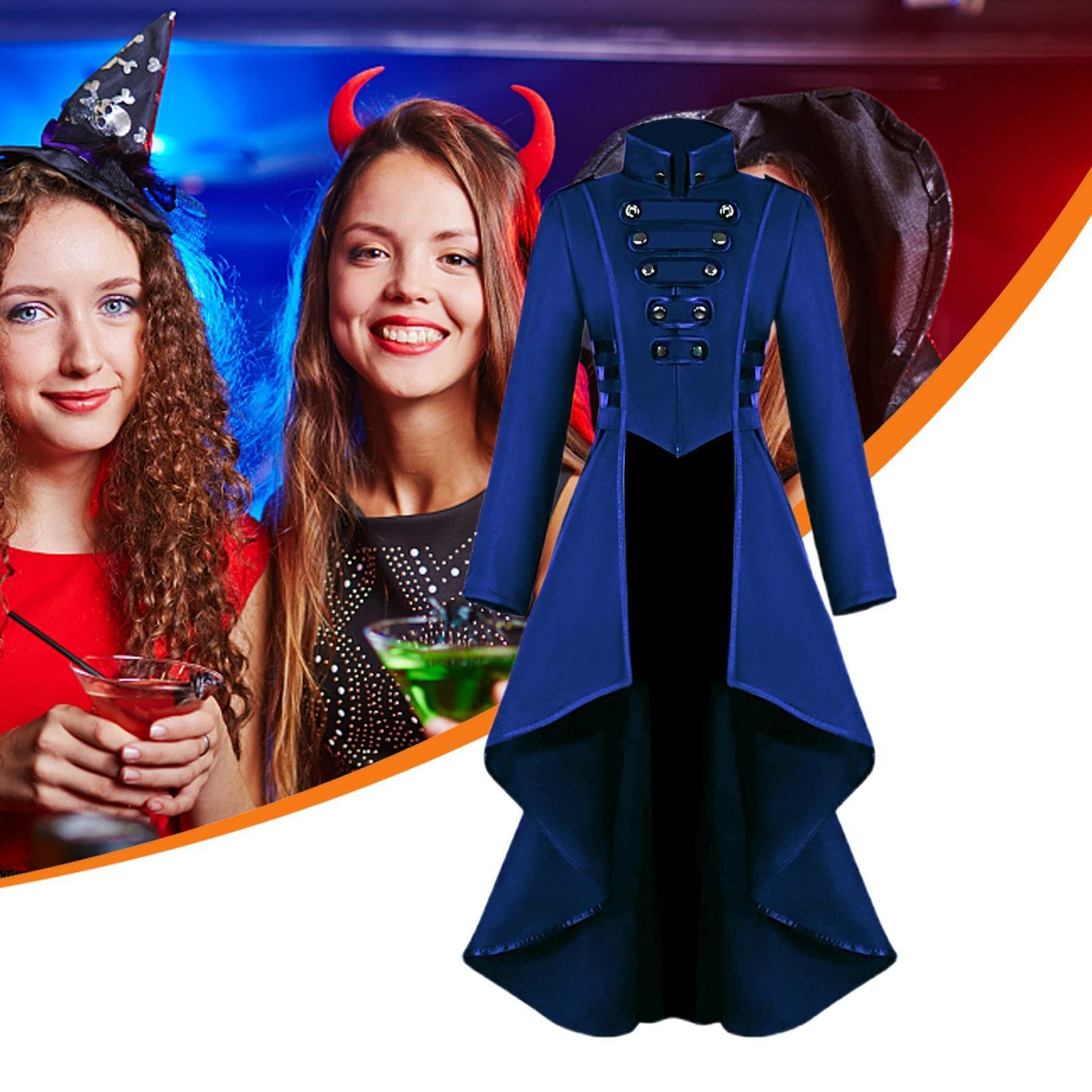 Victoriano Mujer Vintage Halloween Disfraces Vestir Gabardina