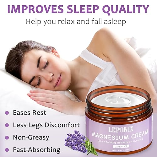 Miniatura 4 de Crema de magnesio para el sueño y la recuperación muscular, loción tópica calmante de magnesio para calambres en las piernas, comodidad en las