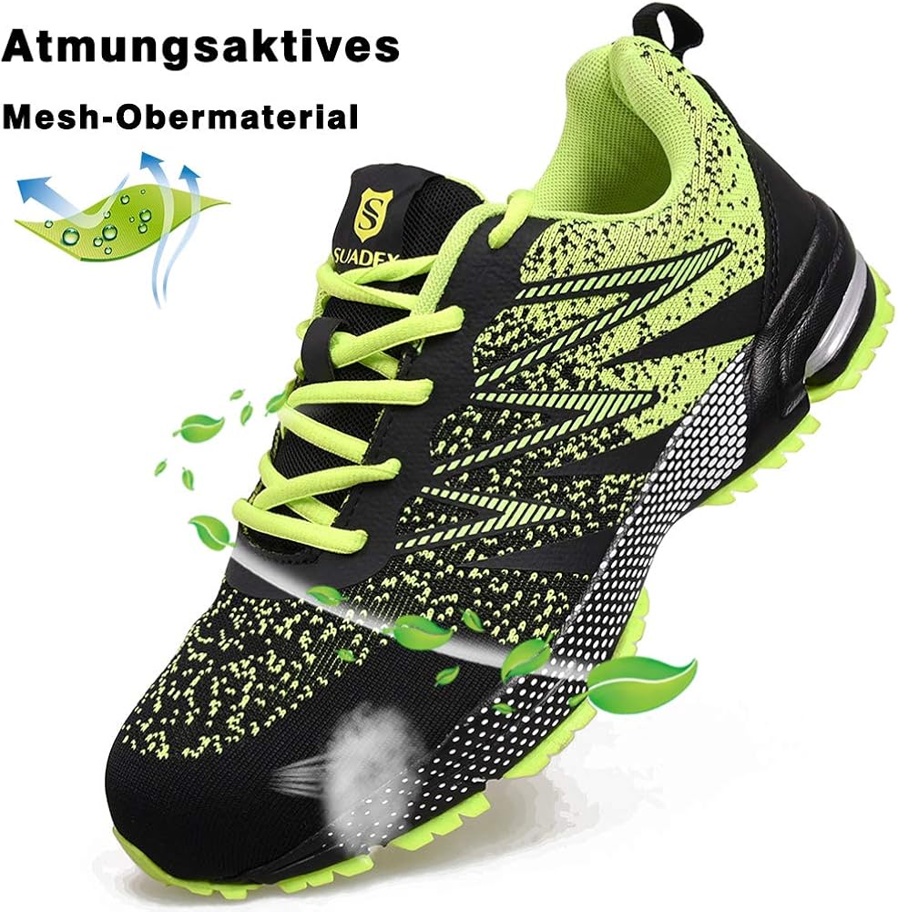 Scarpe SUADEEX Scarpe Antinfortunistiche Uomo Ultraleggeri Traspirante  Riflettenti con Punta in Acciaio di Sicurezza Sportive Scarp  urban-earth.co.uk