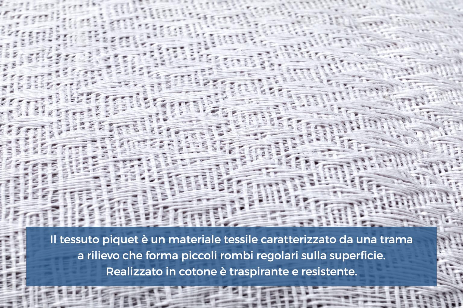 BIANCHERIAWEB Copriletto Tessuto Piquet Primavera Estate in 100% Cotone Disegno Baia Matrimoniale Verde