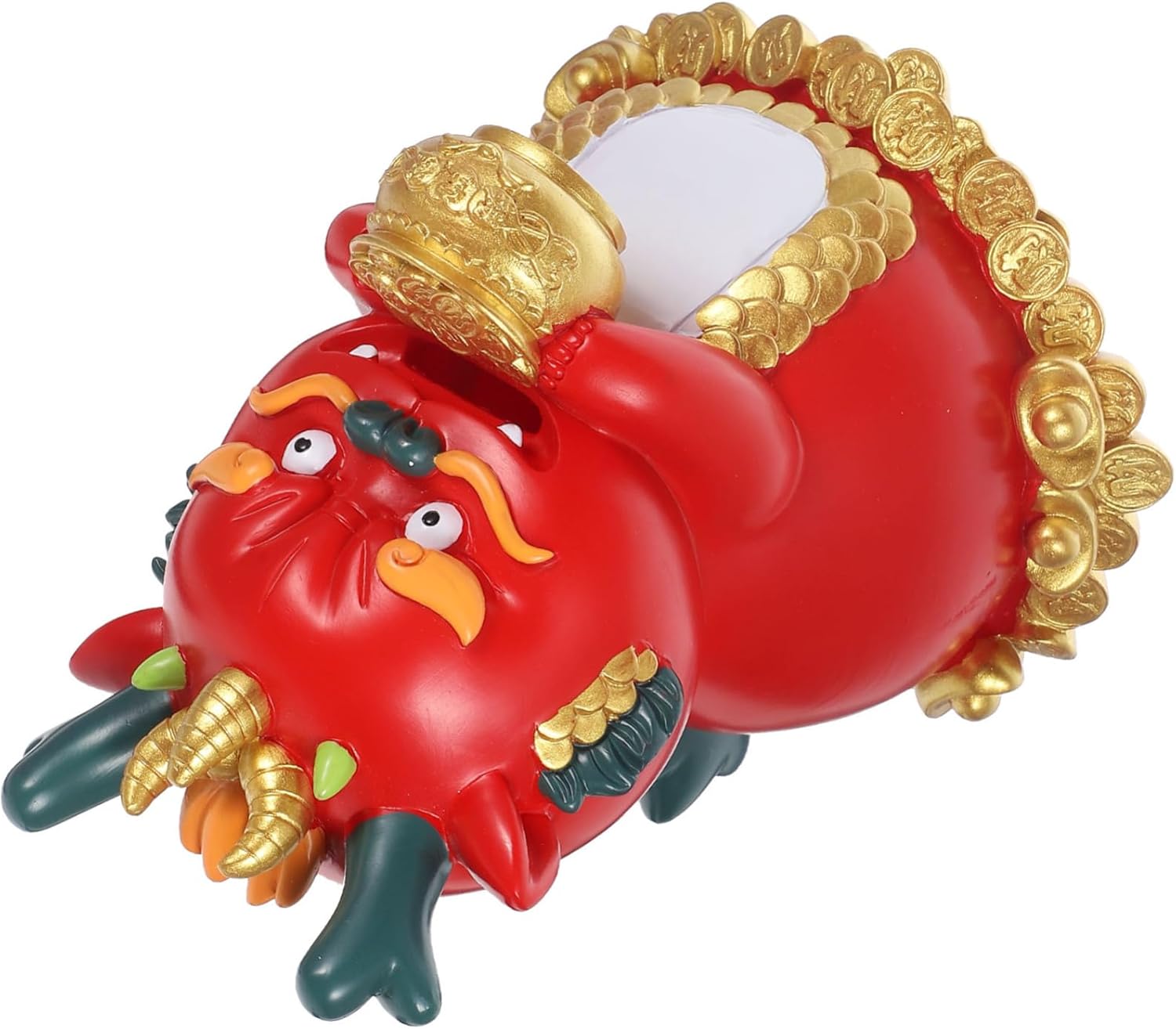 Dragon Piggy Bank Resin for Money Storage for Boys and Girls Unique Cartoon Ornament for Chinese Year