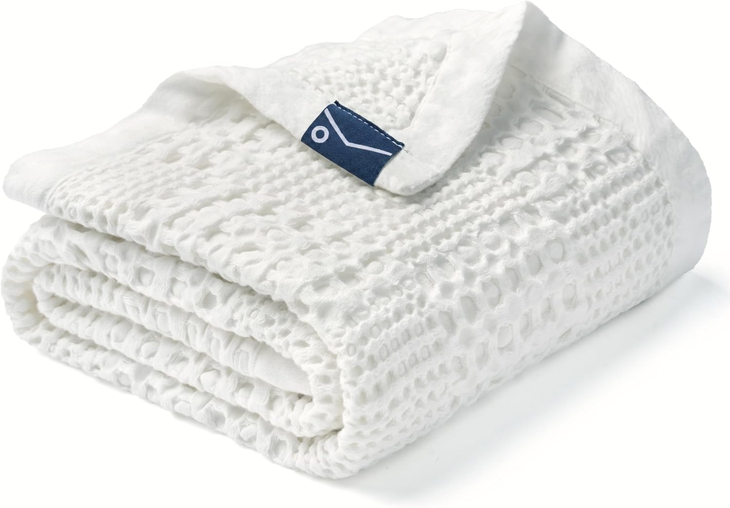 Joiedomi Waffle Baby Blanket - Soft White Baby Blanket, Breathable Turkish Cotton of Rayon Derived from Bamboo for Boys and Girls, Luxuries Throw for Bed, Couch and Sofa