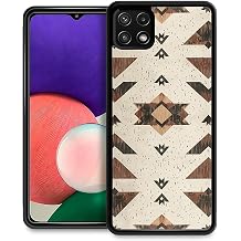 for Samsung Galaxy A22 5G Case,Graphic Design for Girl Boy Soft Silicone Hard Acrylic Shock Protection Designed for Samsung Galaxy A22 5G Western Boho Geometric Symmetry Pattern